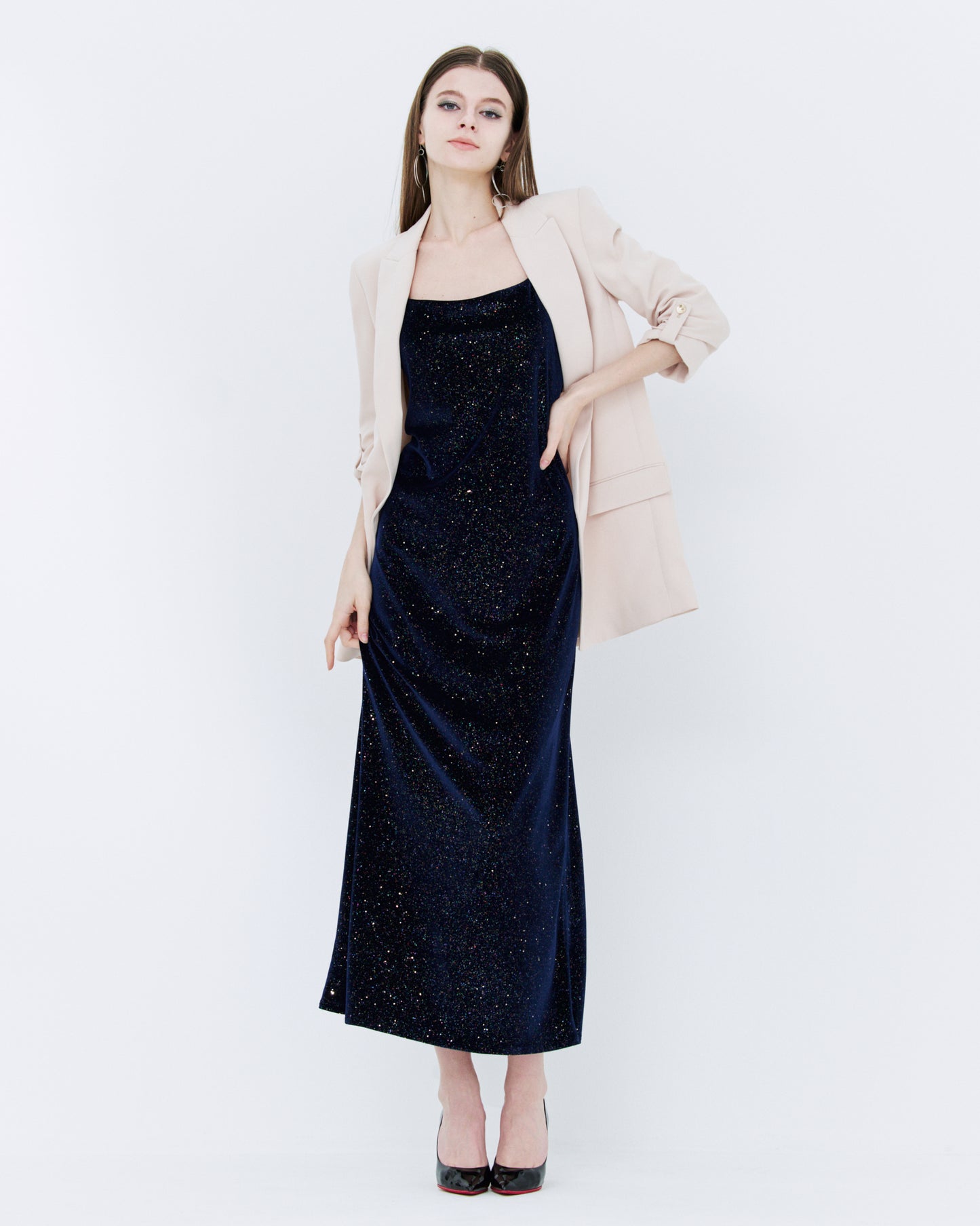 クリスタルスターワンピース/ネイビー