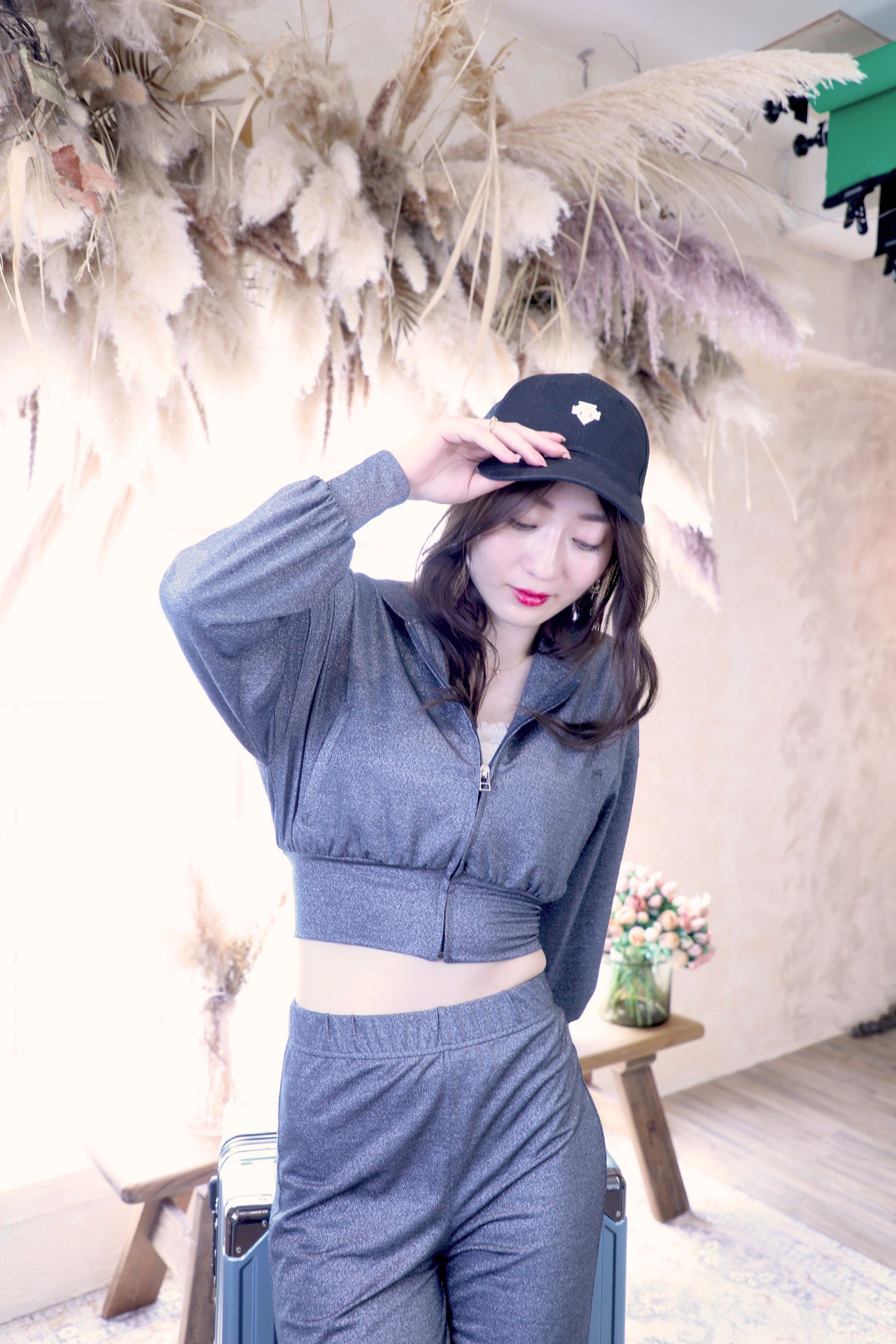 Lame Glow Hoodie / Moon gray