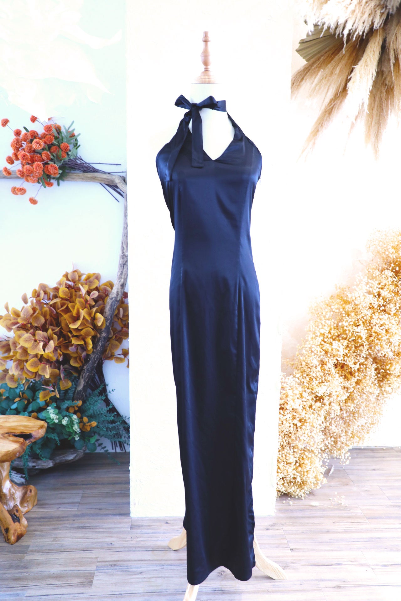 Ribbon Mood Dress / Royal black