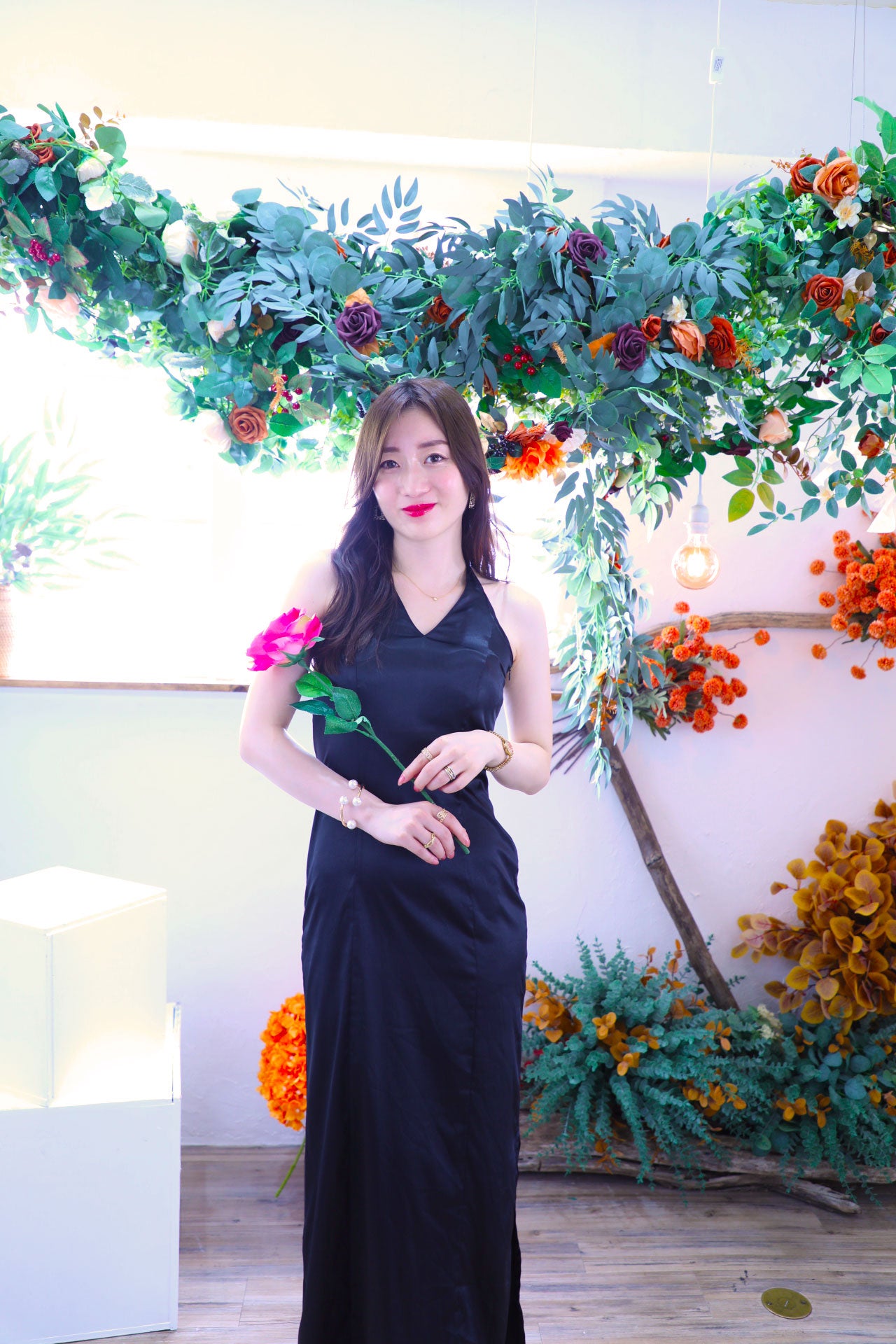 Ribbon Mood Dress / Royal black