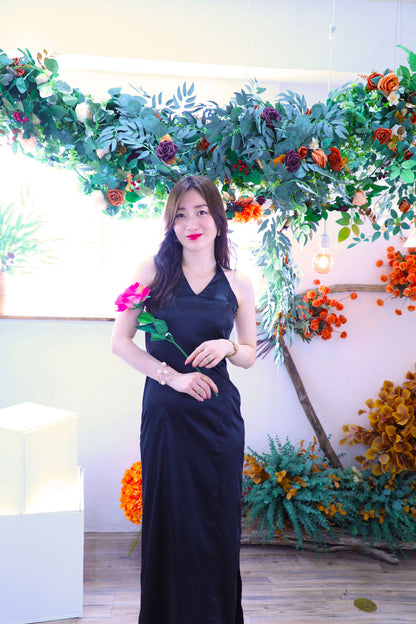 Ribbon Mood Dress / Royal black