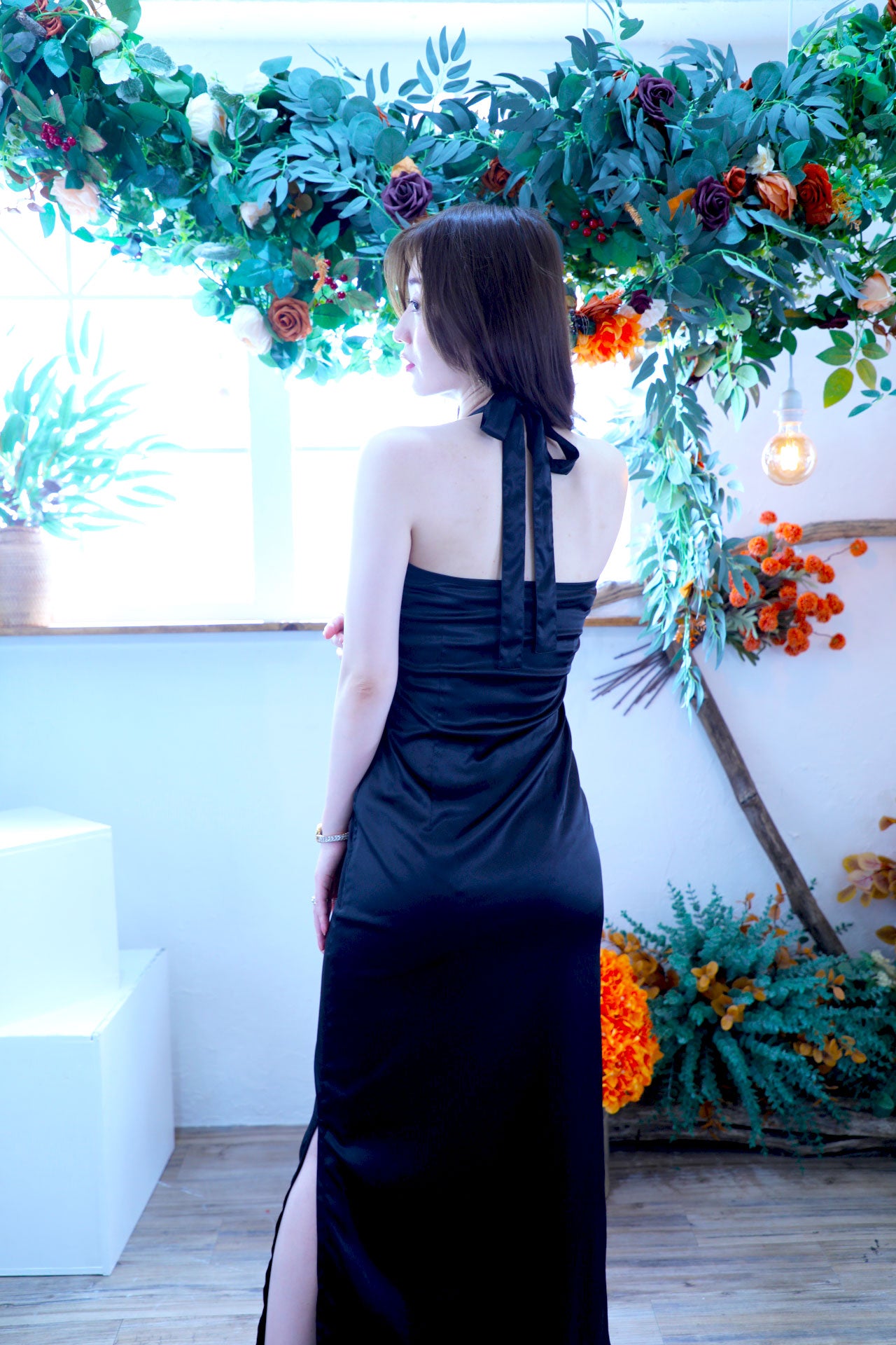Ribbon Mood Dress / Royal black