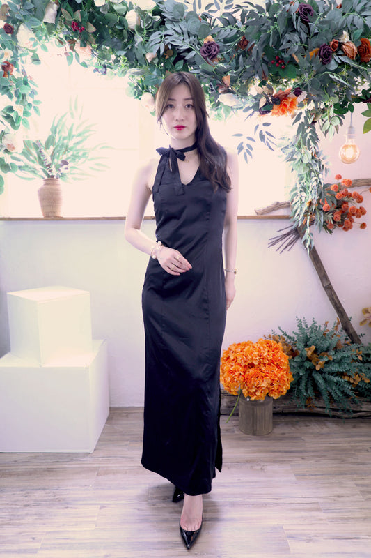 Ribbon Mood Dress / Royal black