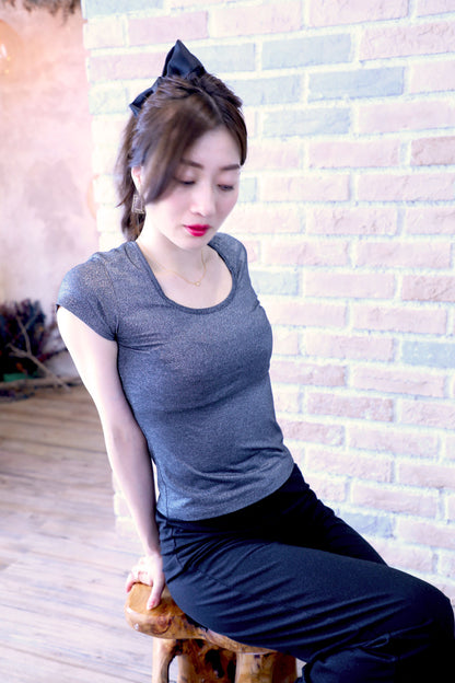 Lame Glow T-shirts / Moon gray