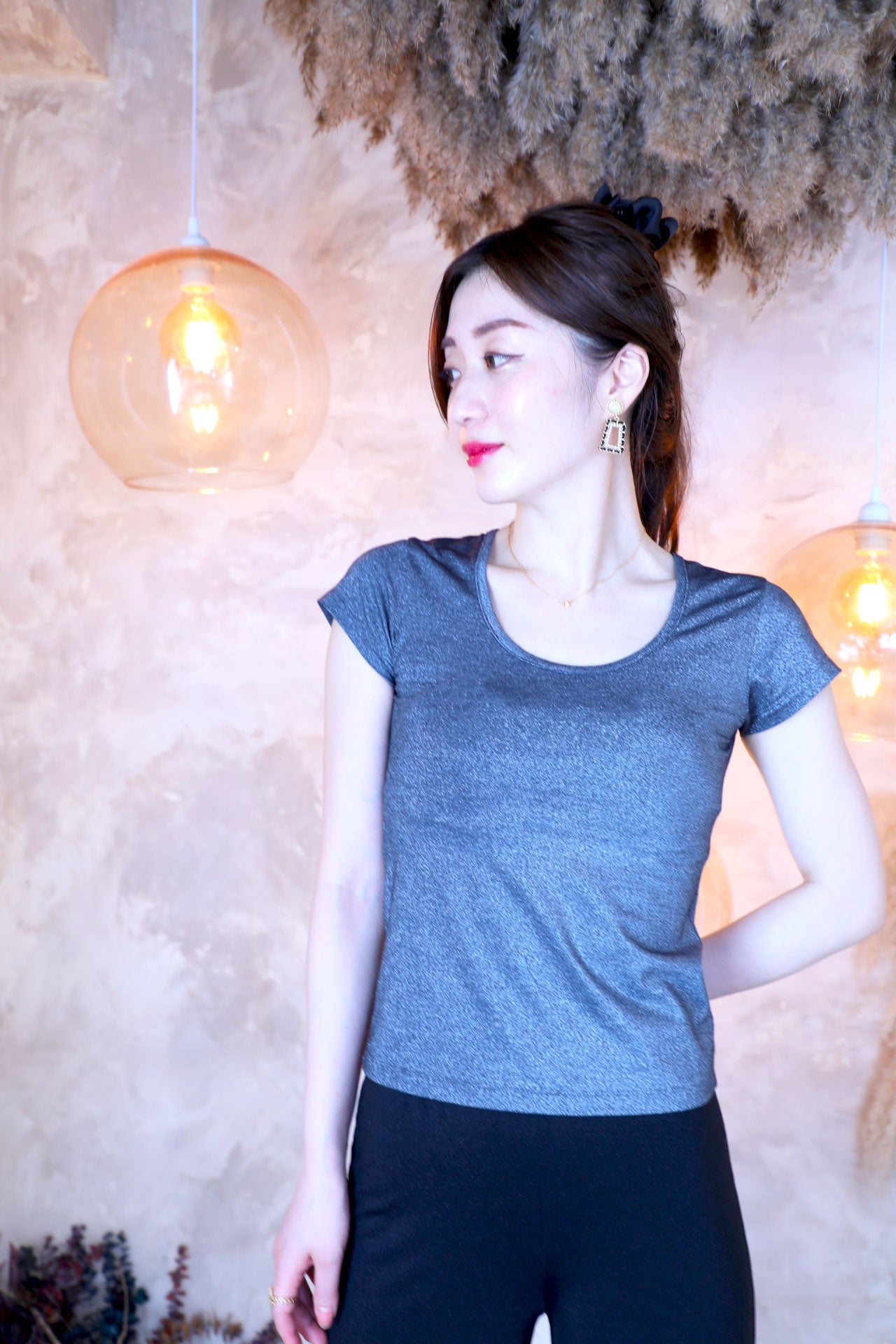 Lame Glow T-shirts / Moon gray