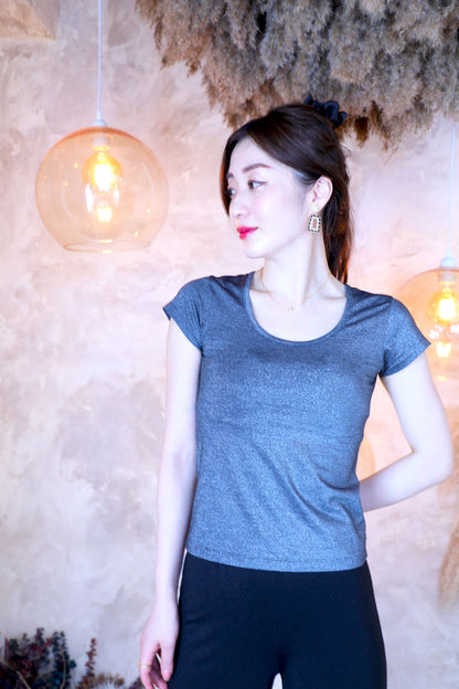 Lame Glow T-shirts / Moon gray