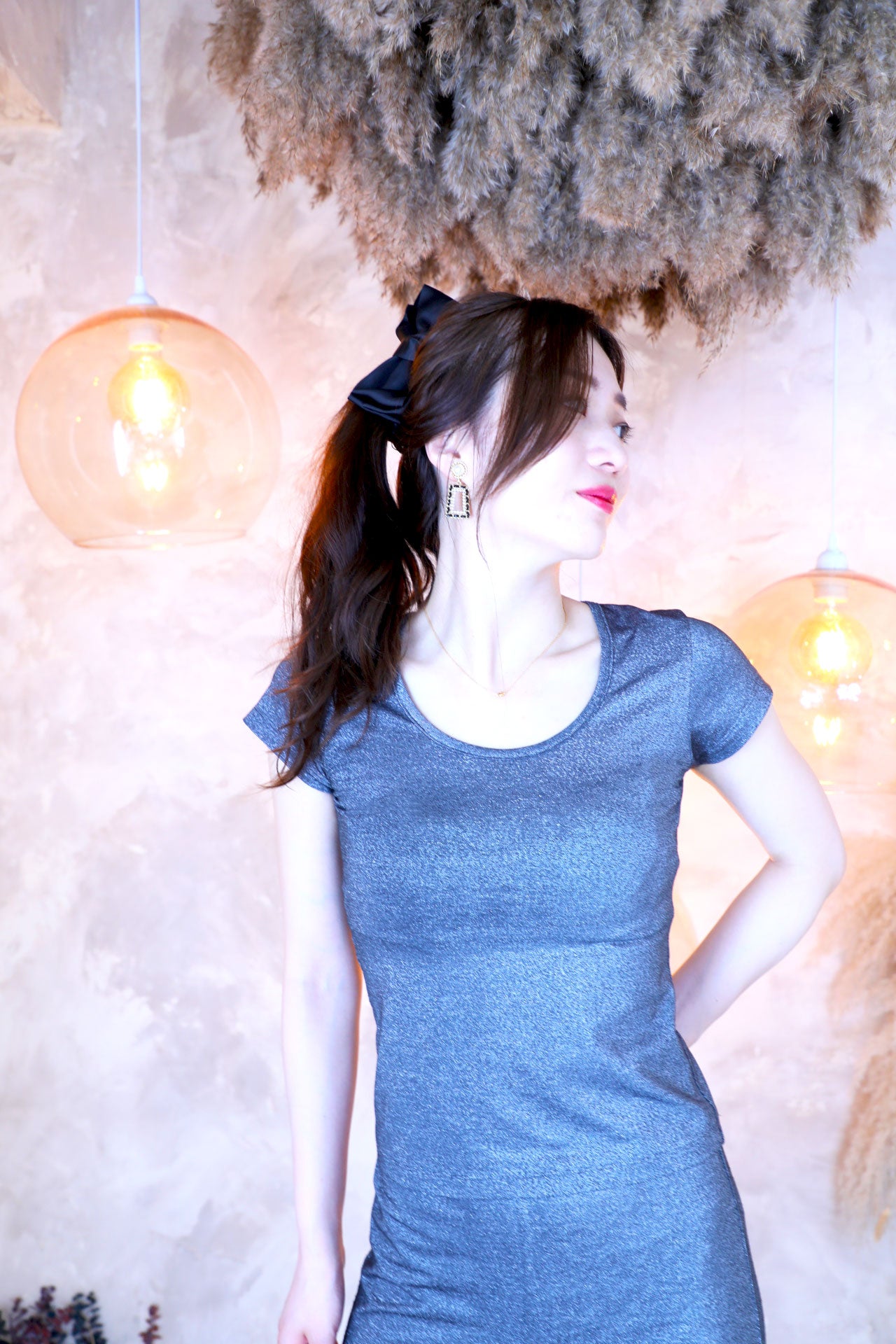 Lame Glow T-shirts / Moon gray