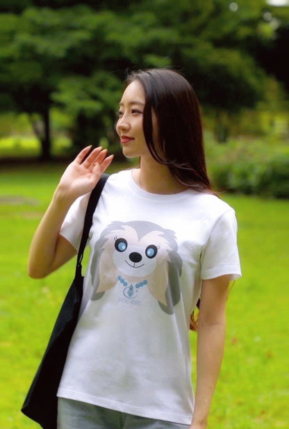 Chris with Crystals T-shirt / pure white