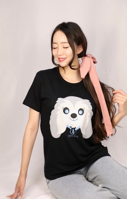 Chris with Crystals T-shirt / shadow black