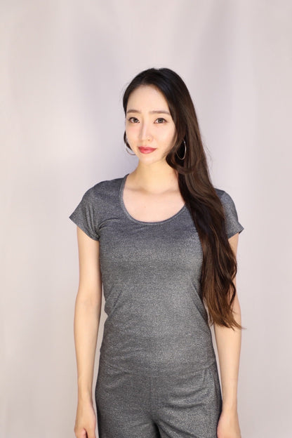 Lame Glow T-shirts / Moon gray