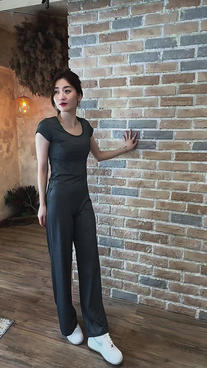 Lame Glow Pants / Moon gray