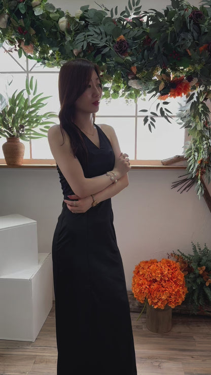 Ribbon Mood Dress / Royal black