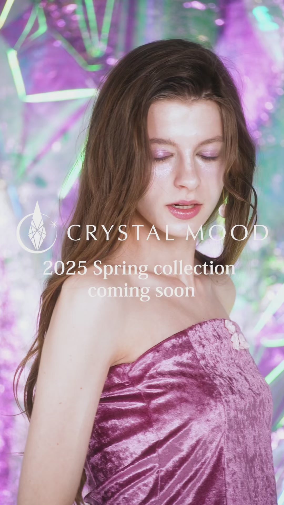 ベロアマーメイドスカート/クリスタルピンク – CRYSTAL MOOD